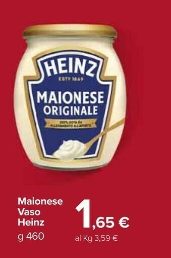 Carrefour Market Heinz Maionese Squisitamente Buona 460 G(ml) offerta