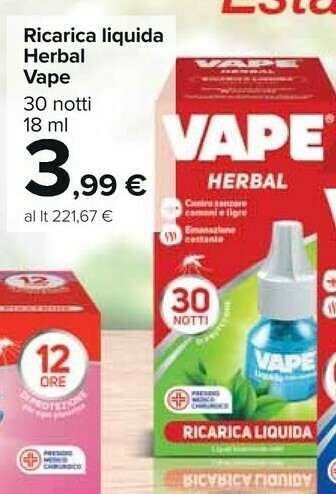 Carrefour Market Vape Ricarica Liquida Herbal offerta