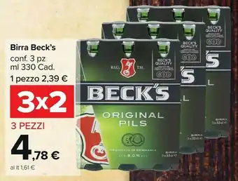 Carrefour Market Becks Beck's - Beck's 330 G(ml) offerta