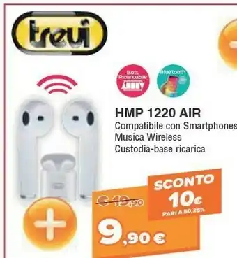 Expert Trevi HMP 1220 AIR Cuffia Auricolare Bianco offerta