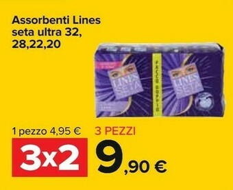 Carrefour Lines Assorbenti Seta Ultra offerta