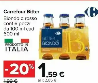 Carrefour Carrefour Bitter Biondo/ Rosso 600 Ml offerta
