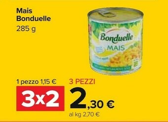 Carrefour Bonduelle Mais 285 G(ml) offerta