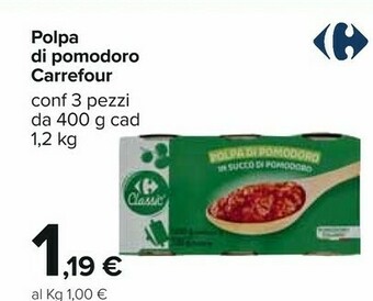 Carrefour Carrefour - Polpa Di Pomodoro 400 G(ml) offerta