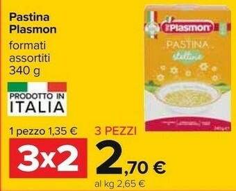Carrefour Plasmon Pastina 340 G offerta