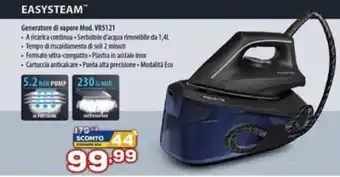 Euronics EasySteam Generatore di vapore Mod. VRS121 offerta
