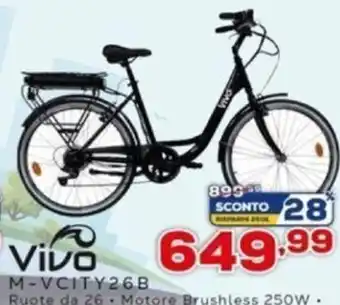 Euronics Vivo M-VCity 26B Ruote da 26+ Motore Brushiess 250W offerta
