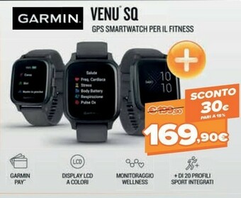 Garmin Venu SQ LCD 3,3 Cm (1.3") Grigio GPS (satellitare)