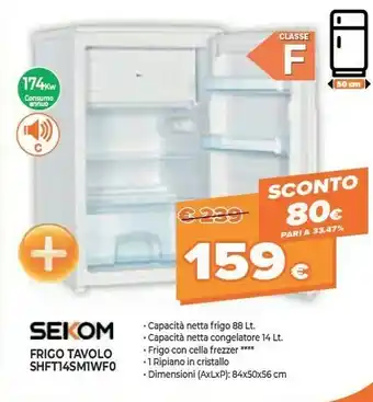 Expert Sekom Frigo Tavolo SHFT14SM1WF0 offerta
