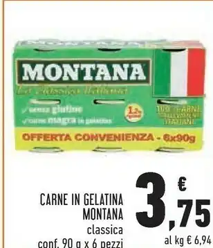 Conad Superstore Montana Carne In Gelatina Classica 90 G offerta