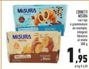 Conad Superstore Misura Fibrextra Cornetti Al Miele 300 G(ml) offerta