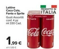 Carrefour Market Fanta Lattine Coca Cola O Sprite offerta