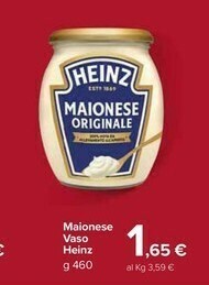 Carrefour Market Heinz Maionese Vaso offerta