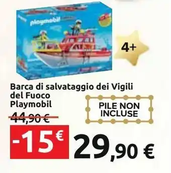 Barca di salvataggio dei vigili del fuoco playmobil