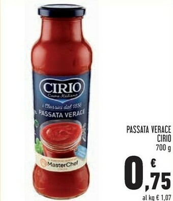 Conad Cirio La Verace Passata 700 G(ml) offerta