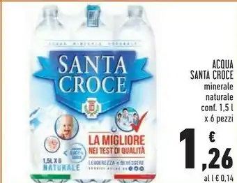 Conad Santa croce Acqua Minerale Naturale offerta