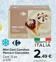 Carrefour Market Carrefour Mini Coni Carrefour Panna E Cioccolato offerta