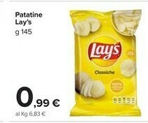 Carrefour Market Lay's Patatine Classiche 145 G(ml) offerta