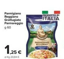 Carrefour Market Parmareggio Parmigiano Reggiano Grattugiato 60 G(ml) offerta