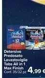 Carrefour Market Finish Detersivo Predosato Lavastoviglie Tabs All In 1 offerta