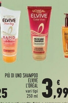 Conad L'Oreal Piu Di Uno Shampoo Elvive 250 Ml offerta