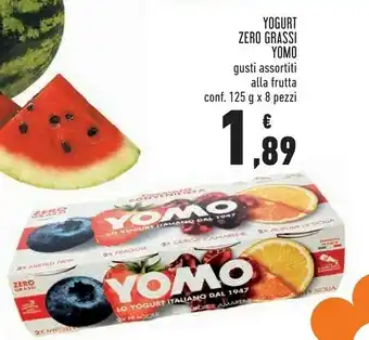 Conad Yomo Yogurt Zero Grassi Alla Frutta 125 G offerta