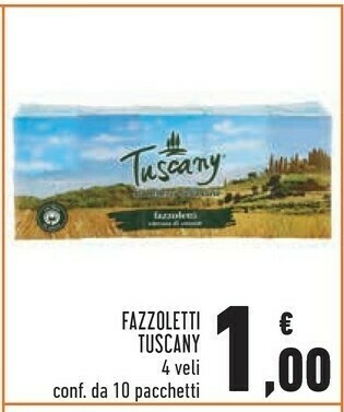 Conad Tuscany Fazzoletti 4 Veli 10 Pacchetti offerta