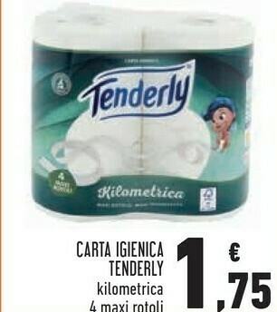 Conad Tenderly Carta Igienica Kilometrica 4 Maxi Rotoli offerta