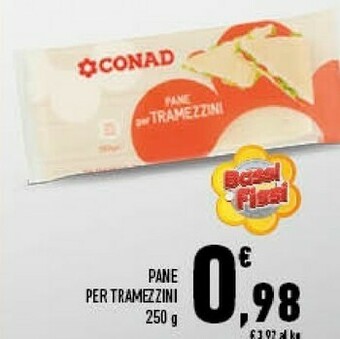 Conad Conad - Pane Per Tramezzini 250 G(ml) offerta