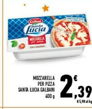 Conad Galbani Mozzarella Santa Lucia 400 G(ml) offerta