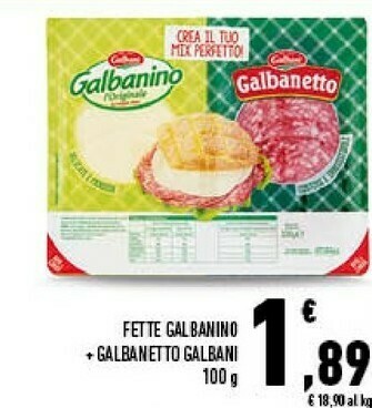 Conad Galbani Fette No + Galbanetto offerta