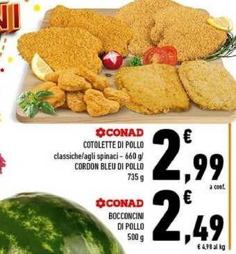 Conad Conad Cotolette Di Pollo Classiche/ Agli Spinaci offerta