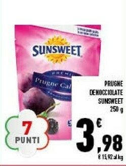 Conad Sunsweet Prugne Californiane Denocciolate Premium Senza Conservanti 250 G(ml) offerta