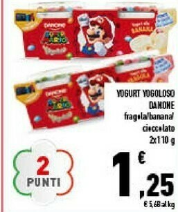 Conad Danone Super Mario Yogoloso 220 G(ml) offerta