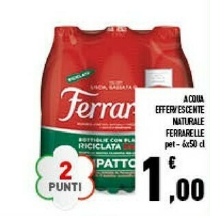 Conad Ferrarelle Acqua Minerale Effervescente Naturale offerta