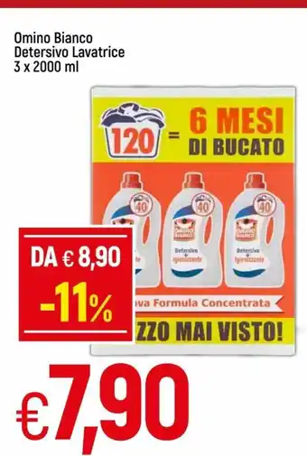 Omino Bianco Detersivo Lavatrice 3 x 2000 ml