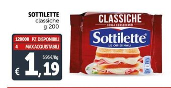 Deco Supermercati Sottilette classiche g 200 offerta