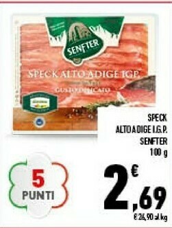 Conad Senfter Speck Alto Adige IGP 100 G(ml) offerta