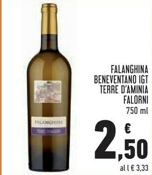 Conad Falorni Falanghina Beneventano Igt Terre D'aminia 750 Ml offerta