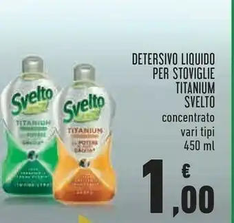 Conad Svelto Detersivo Liquido Per Stoviglie Titanium Concentrato 450 Ml offerta