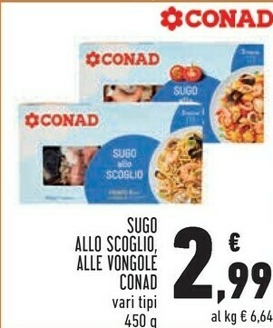 Conad Conad - Sugo Allo Scoglio 450 G(ml) offerta