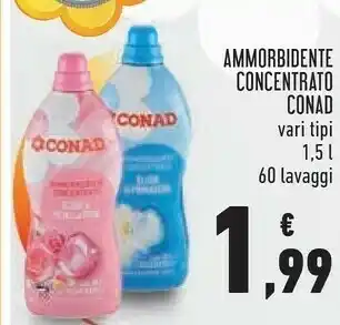 Conad Conad Ammorbidente Concentrato 60 Lavaggi 1,5 L offerta