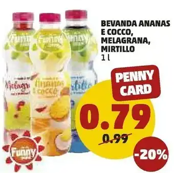 PENNY Funny Drink Bevanda Ananas Melagrana/ Mirtillo offerta
