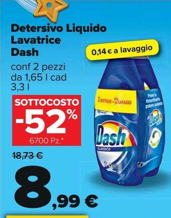 Carrefour Iper Detersivo liquido lavatrice dash offerta