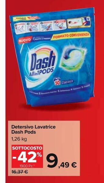 Carrefour Iper Detersivo lavatrice dash pods offerta