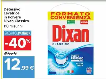 Carrefour Iper Detersivo lavatrice in polvere dixan classico offerta