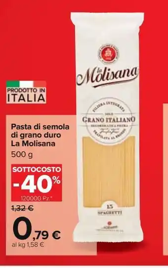 Carrefour Iper Pasta di semola di grano duro la molisana offerta