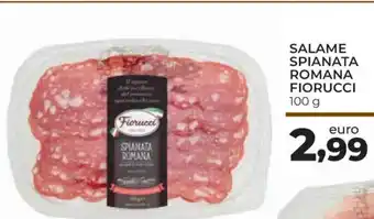 Conad Salame Spianata Romana Fiorucci 100 g offerta