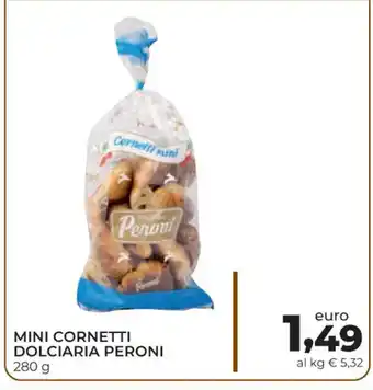 Conad Mini Cornetti Dolciaria Peroni 280 g offerta
