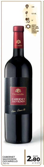 Conad Cabernet SAuvignon Ciccariello 750 ml offerta